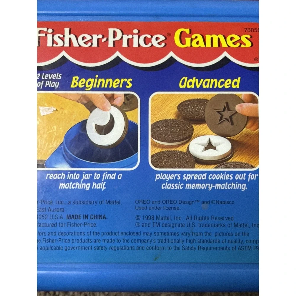 Fisher Price Matchin Middles Shape Memory Game Oreo Cookie Complete